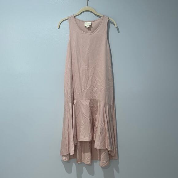 Maeve Linen Sun Dress Hi Lo Mauve Color Sz XS Romantic Summer Vacation - Picture 1 of 12